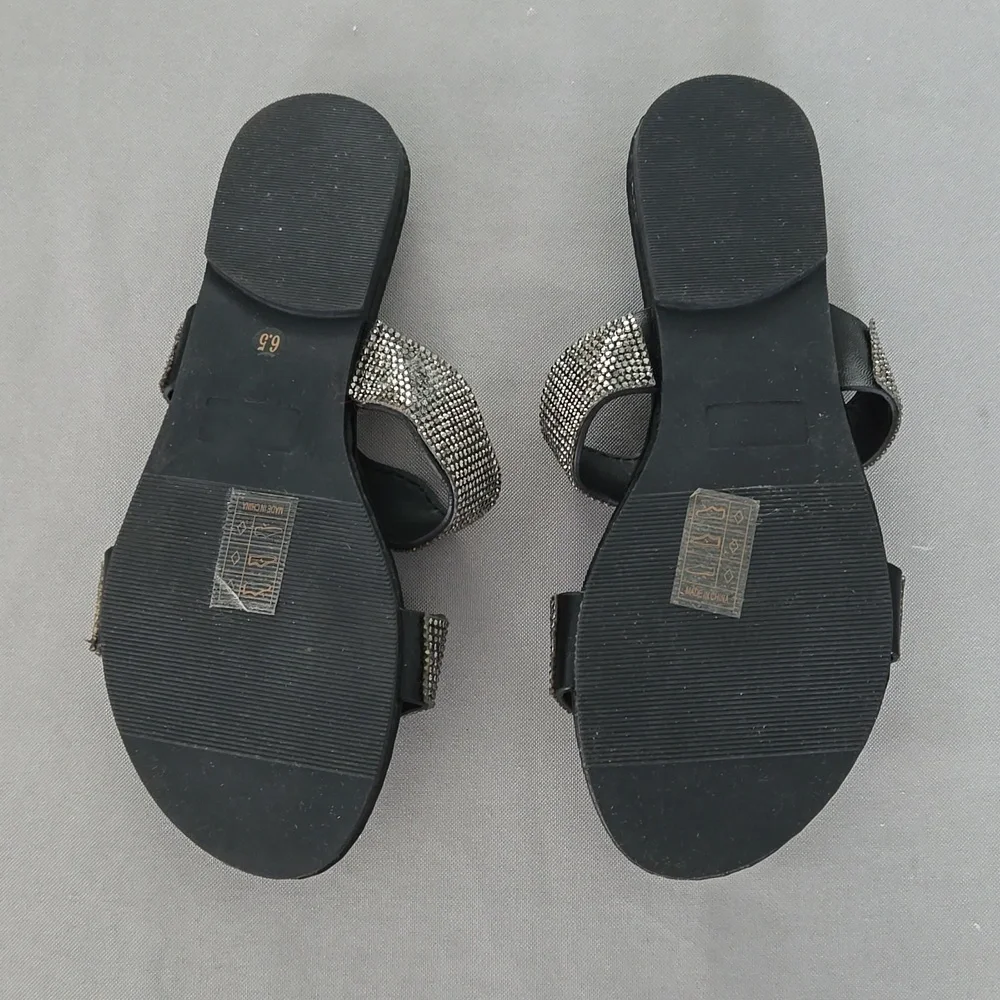 SHEIN Rhinestone Slides 6.5‎